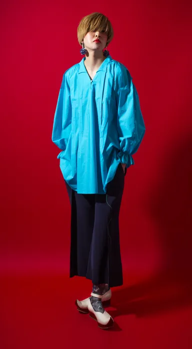 KEIKONISHIYAMA 2023 AWコレクション SinuousTuck ブラウス・パンツ