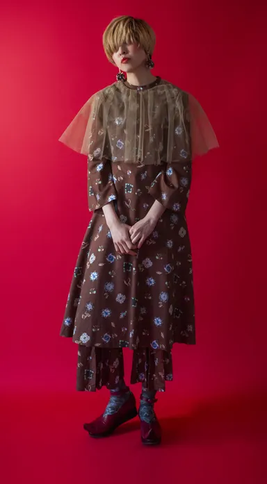 KEIKONISHIYAMA 2023 AWコレクション Housouge プリントドレス