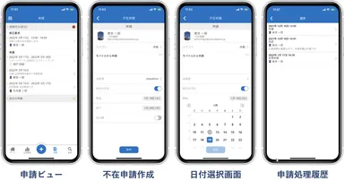 不在通知ワークフロー