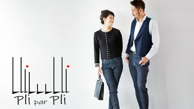 ゆったりだけど細見えフィット「プリーツ5ポケットジーンズ」3