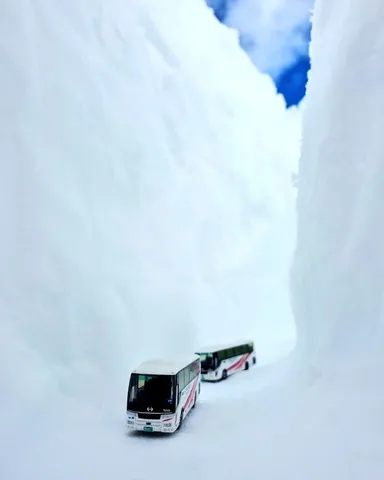 立山高原バスのミニュチュアを使った「ウチの大谷」