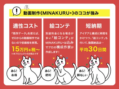 【既存データ】を再利用することで、短納期と適正コストを実現できます。