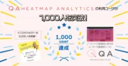 「QA Heatmap Analytics」の利用ユーザーが1,000人を突破！