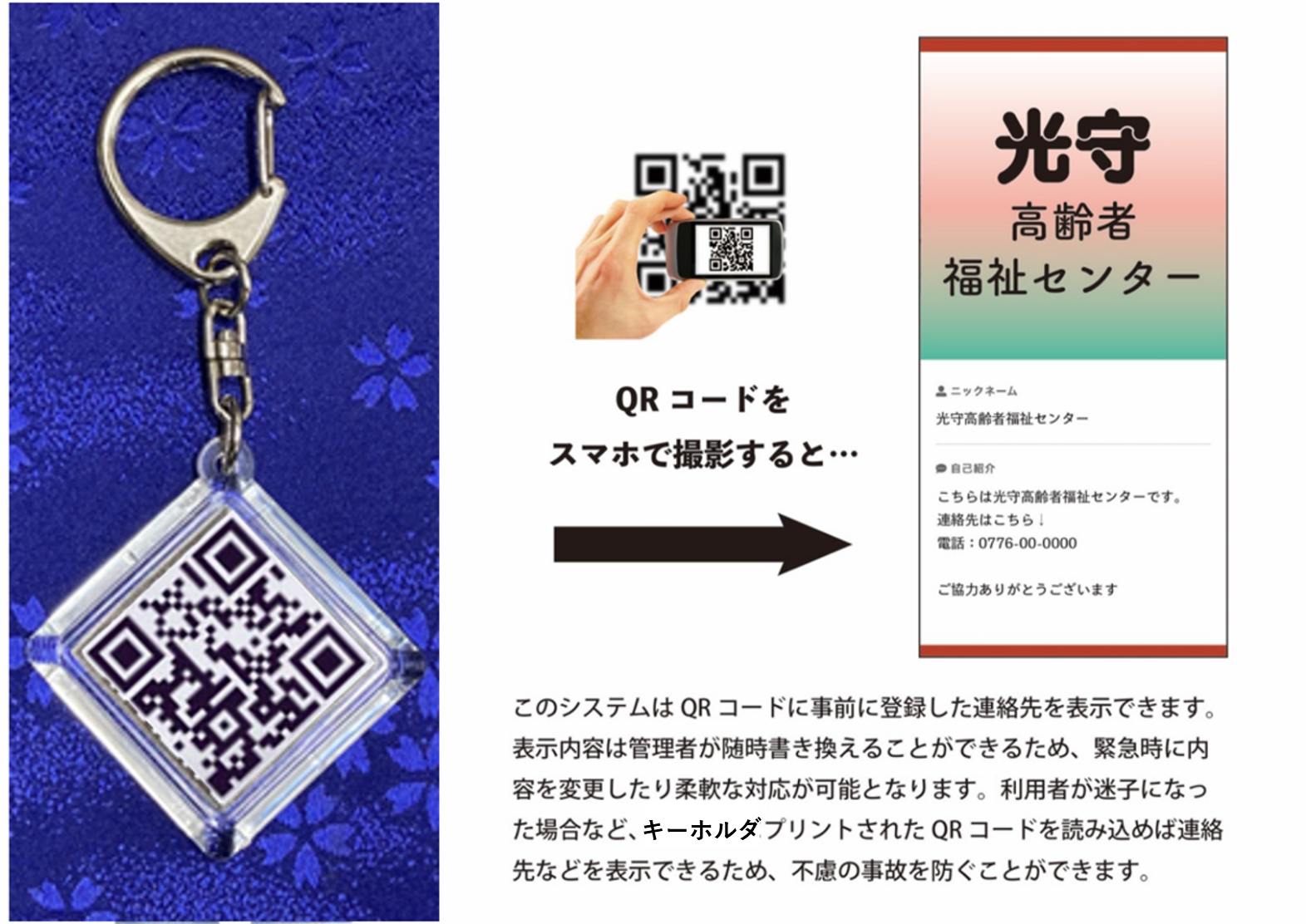 光探索システムで認知症や徘徊老人を救え！ペットの迷子探し！可変QRコード付きキーホルダーを楽天市場で普及・販売開始｜NPO法人光探索協会のプレスリリース