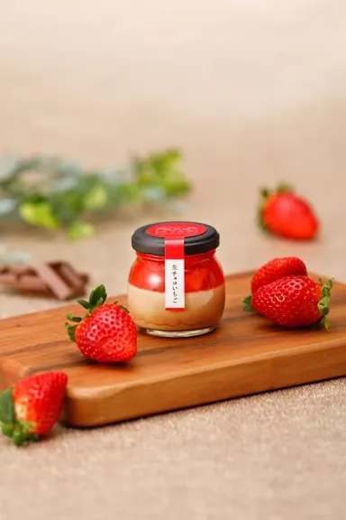 生チョコいちごプリン