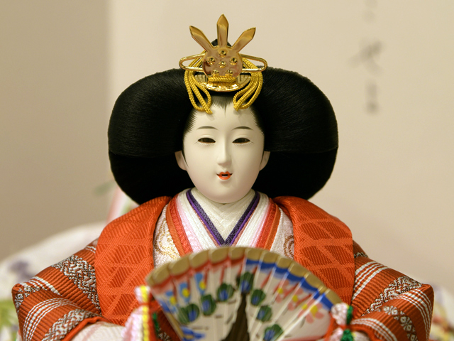 絹100％「博多織」と「京人形」のコラボレーション 『博多織