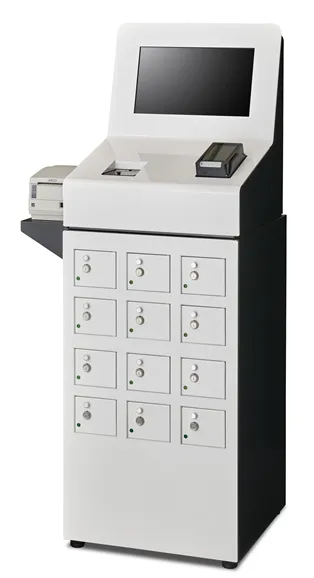 無人レンタルキーボックス付キオスク端末