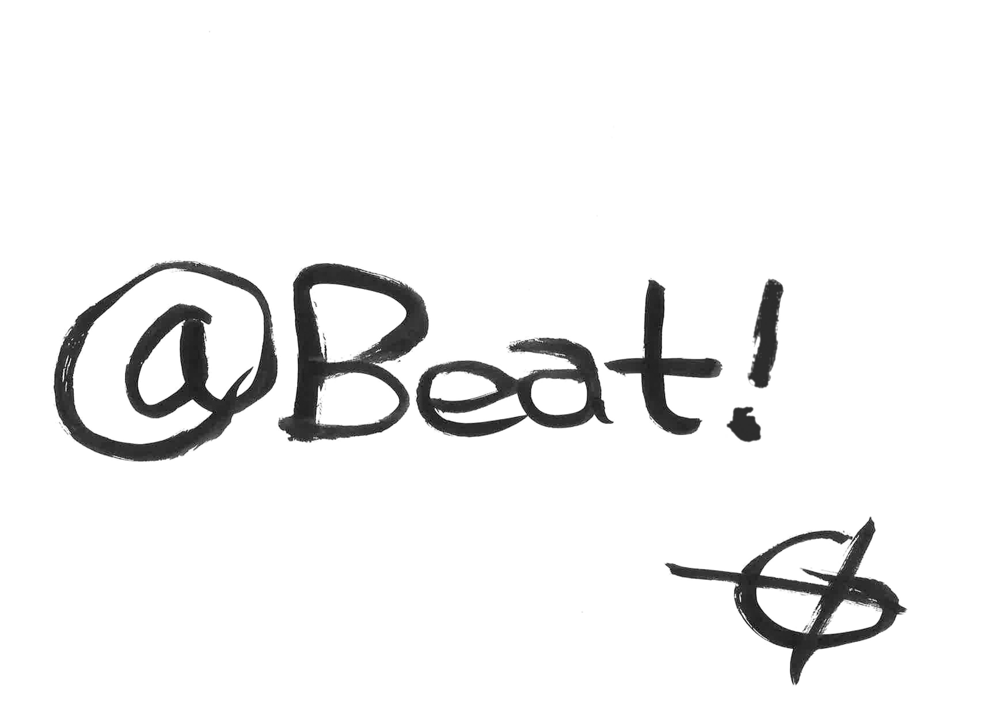 ユニコーン奥田民生氏 直筆ロゴ「＠Beat！」