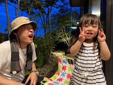 夏には親子で虫の声を楽しみます