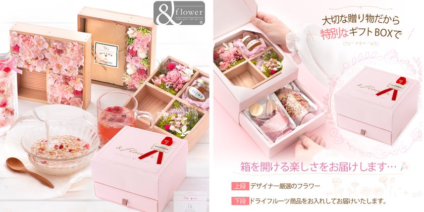 母の日や様々なアニバーサリーで人気のお花 スイーツのギフトboxからおしゃれで可愛い限定ピンクboxが登場 株式会社トライアドのプレスリリース