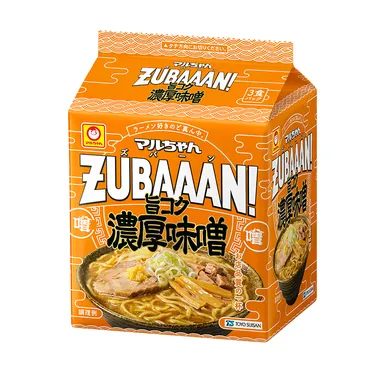 マルちゃんZUBAAAN!　旨コク濃厚味噌　3食パック