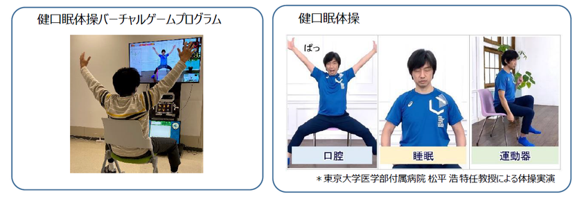 当社初　3つの機能(口腔・睡眠・運動器)をトレーニングできる
バーチャルゲームプログラムを開発　
～デイサービス施設に通う高齢者向け体操をゲームで習慣化～