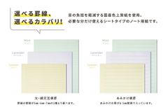 選べる罫線、選べるカラバリ！