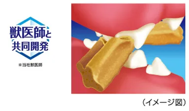 『PETKISS ワンちゃんの歯みがきおやつ ソフトクッキー』特長(1)