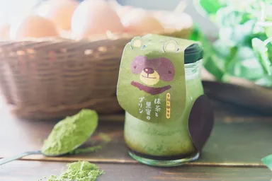 抹茶と黒蜜のプリン