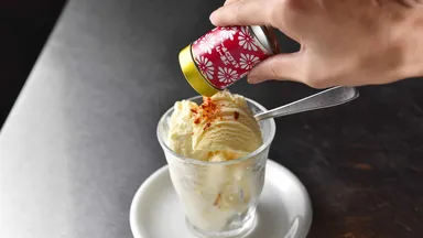 バニラアイスに！