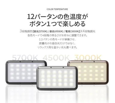12パターンの色温度