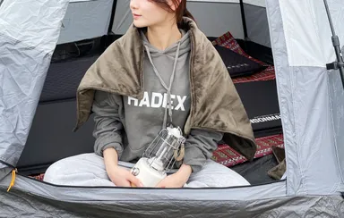 肩にかけても暖かい