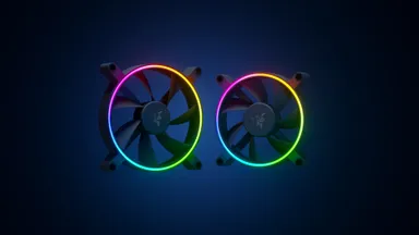 左：Razer Kunai Chroma - RGB 140MM LED PWM、右：Razer Kunai Chroma - RGB 120MM LED PWM