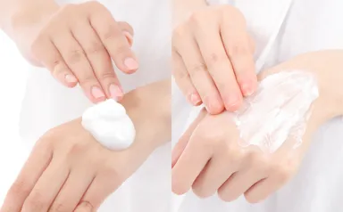 泡からクリーム状に変化