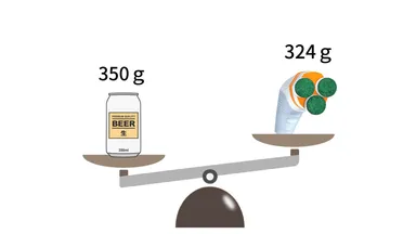 缶ビールよりも軽い324g！