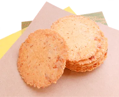 北海たこせんべい七味唐辛子味皿盛り