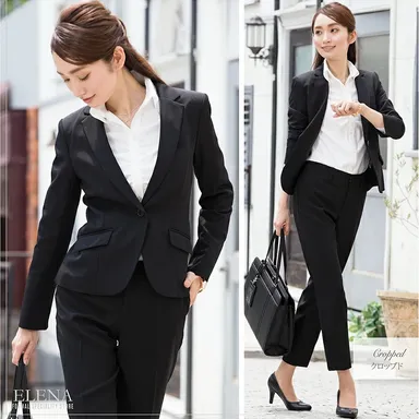 ELENA／ウォッシャブル ストレッチパンツスーツ
