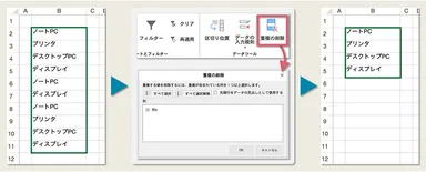 【リボンコンテナ／SpreadJSデザイナの機能強化】重複データの自動削除