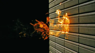 隣家が火災した際の外壁表面温度840℃を超える防耐火性をもち、もらい火を防ぐ