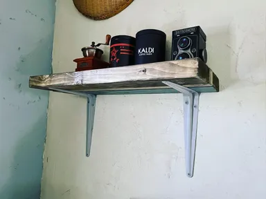 アイアン棚受けの物置棚(LLサイズグレー)