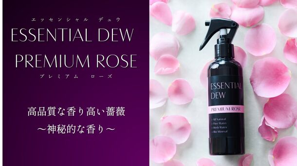 除菌消臭もできる天然素材のフレグランススプレー 2種類のバラの香りの「ESSENTIAL DEW - ROSE」 4月17日まで先行販売中