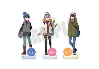 なかよしキャンプ アクリルスタンド(リン、なでしこ、綾乃)各1,650円(税込)