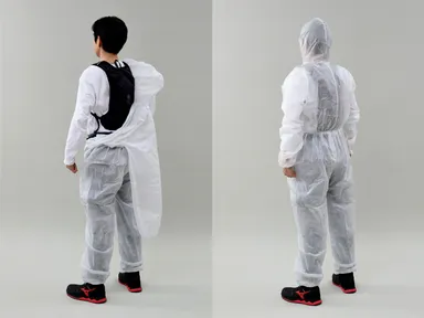 防護服やユニフォームでも使用できる
