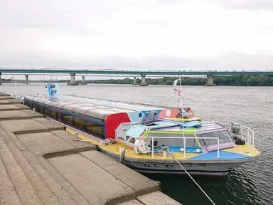 （淀川全体の水深が浅く、流れが速い場合等）「アクアライナー」