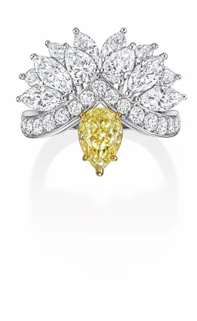Eagle Yellow Diamond Ring