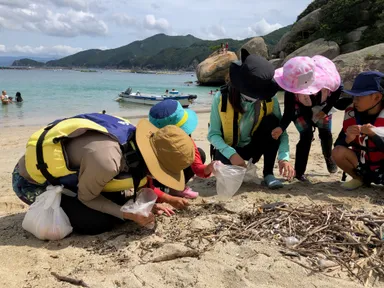 微小貝探し体験