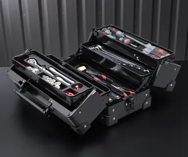 ＜両開き 9.5sq. 63点工具セット メタルブラック SK36320WZMTBKEM＞