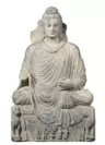 「菩薩坐像」(クシャン朝) 2～3世紀