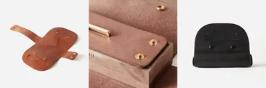 凛 -RIN- LEATHER BAG(左より「CAMEL」「CHOCO」「BLACK」)