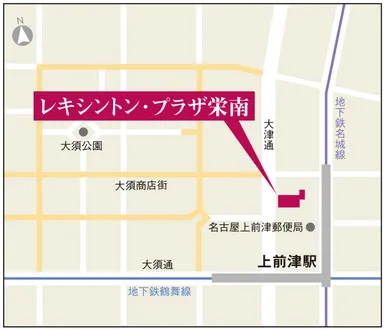 周辺地図(塗色部分が所在地)