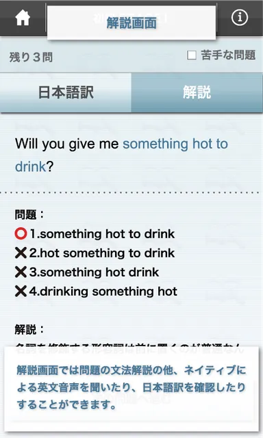 解答・解説画面