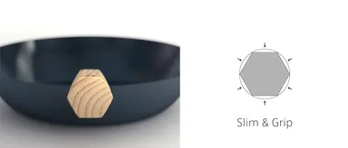 持ちやすい六角グリップ