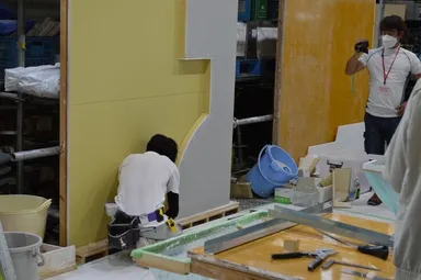 技能五輪全国大会　左官職種競技3