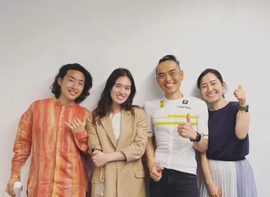 ゲストの4名。向かって左から島田 大陸さん・一ノ瀬 メイさん・池田 祐樹さん・池田 清子さん