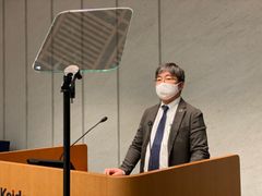 スピーチプロンプターのスピーチ風景