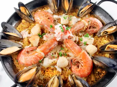 バルエスパーニャ「北海道シーフードパエリア」