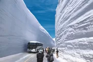 雪の壁の間を歩く「雪の大谷ウォーク」