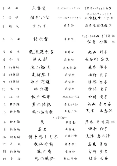 関西日本舞踊連盟プログラム2