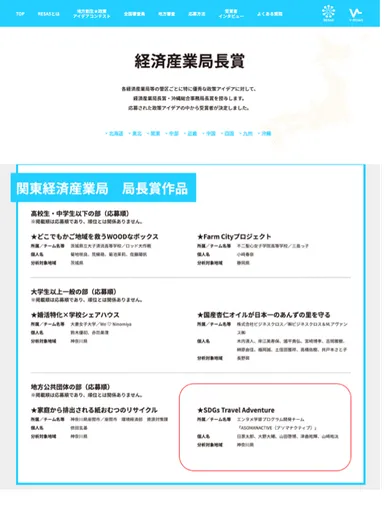 図)地方創生★政策アイデアコンテスト公式HPより抜粋