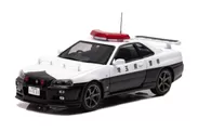 RAI'S 1/43 日産 スカイライン GT-R (BNR34) 2001 埼玉県警察高速道路交通警察隊車両(953)：左前